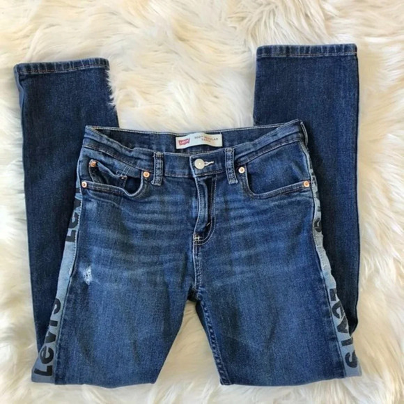 Levi's 502 Logo Inset Blue Jeans 27 x 27 14 - Picture 4 of 8